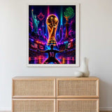 Soccer in Neon Lights — Diamond Painting Kit, product view 2