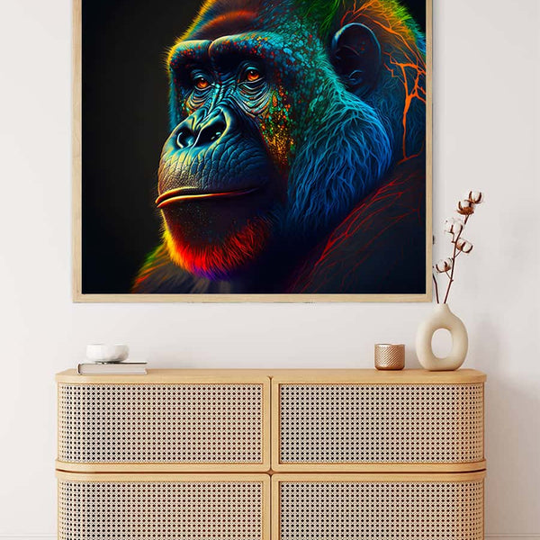 Gorilla Pensive — AB Diamond Painting Kit, product view 3