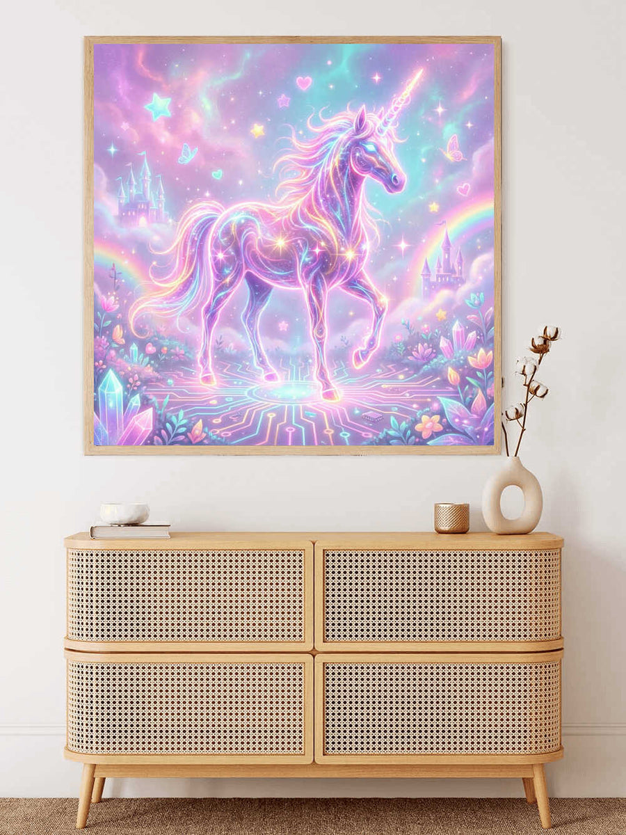 The Unicorn's Magical Awakening — Diamond Painting Kit, product view 2