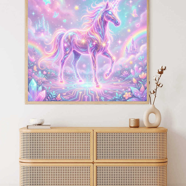 The Unicorn's Magical Awakening — Diamond Painting Kit, product view 2