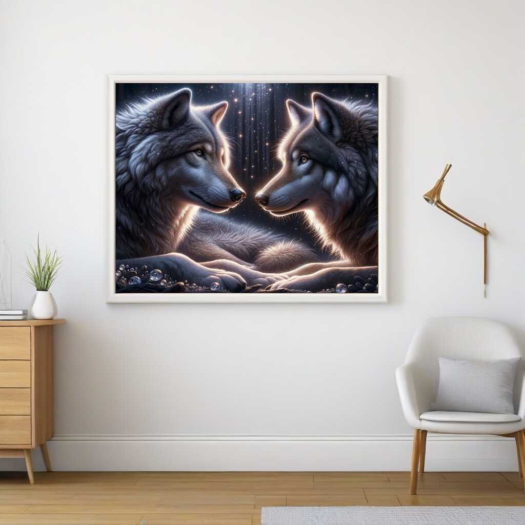 Wolf Friendship — Diamond Painting Kit, product view 2