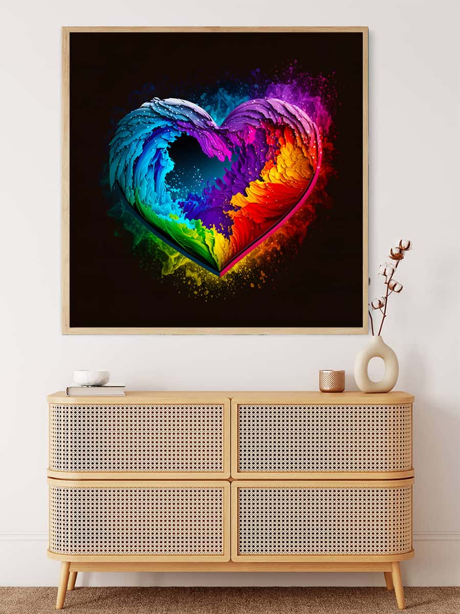 Heart Colors — AB Diamond Painting Kit, product view 3