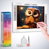 Owl Magic at Dusk — Diamond Painting Kit, product view 3