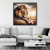 Relaxed lion — Diamond Painting Kit, product view 2