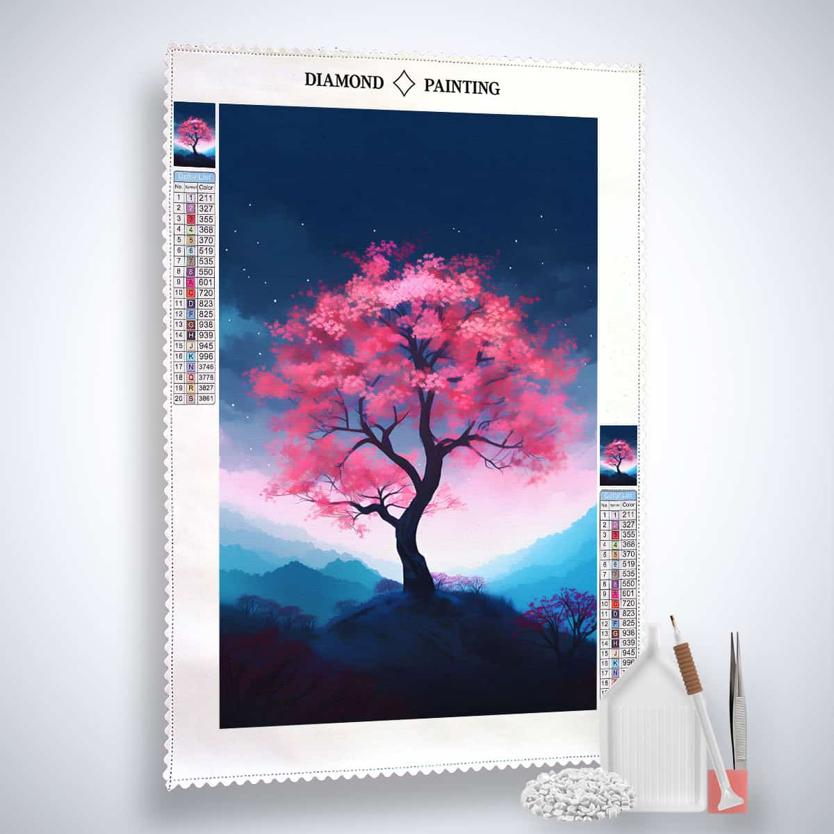 Japanese Tree — Diamond Painting Kit, product view 2