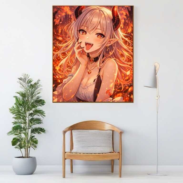 Flameheart Anime Fantasy — Diamond Painting Kit, product view 2