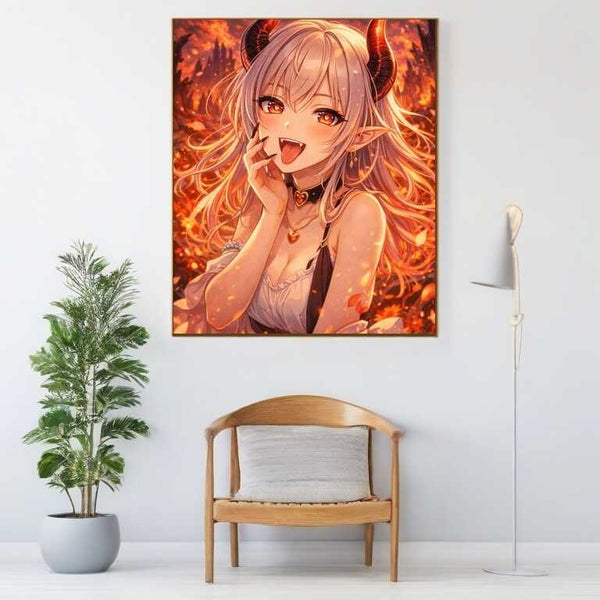 Flameheart Anime Fantasy — Diamond Painting Kit, product view 2