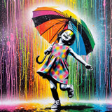 Color dance in the rain — Diamond Painting Kit design