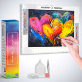 Painted Hearts in Color — Diamond Painting Kit, product view 3