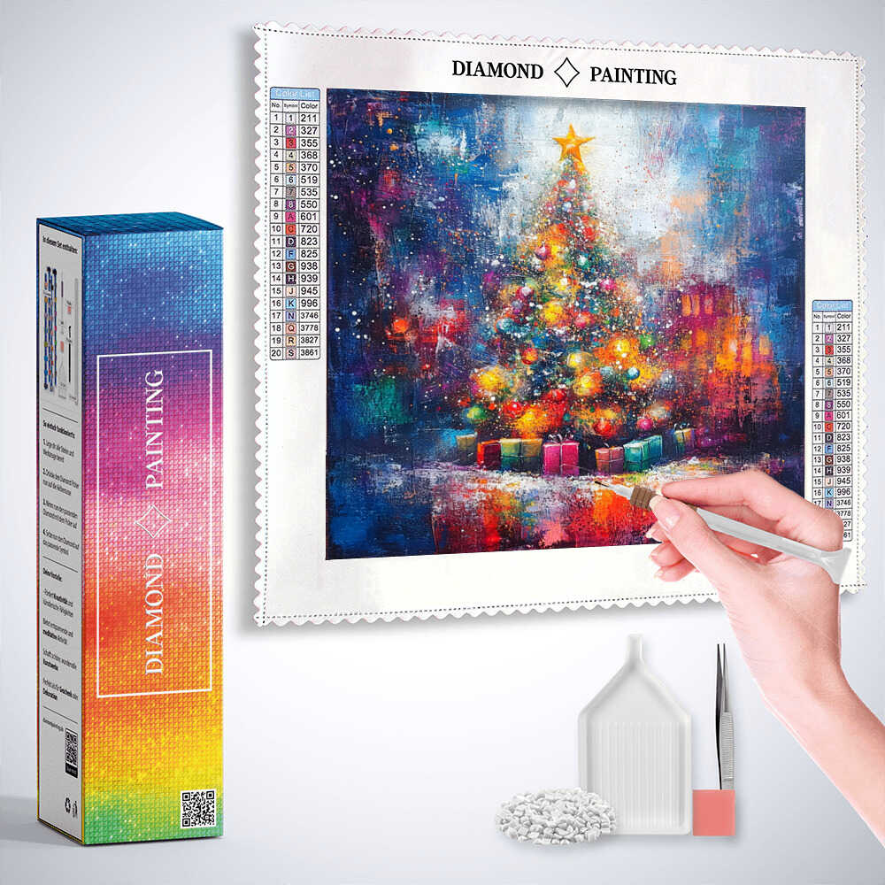 Abstract Festive Sparkle — Diamond Painting Kit, product view 3