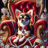 Chihuahua Throne — Diamond Painting Kit design