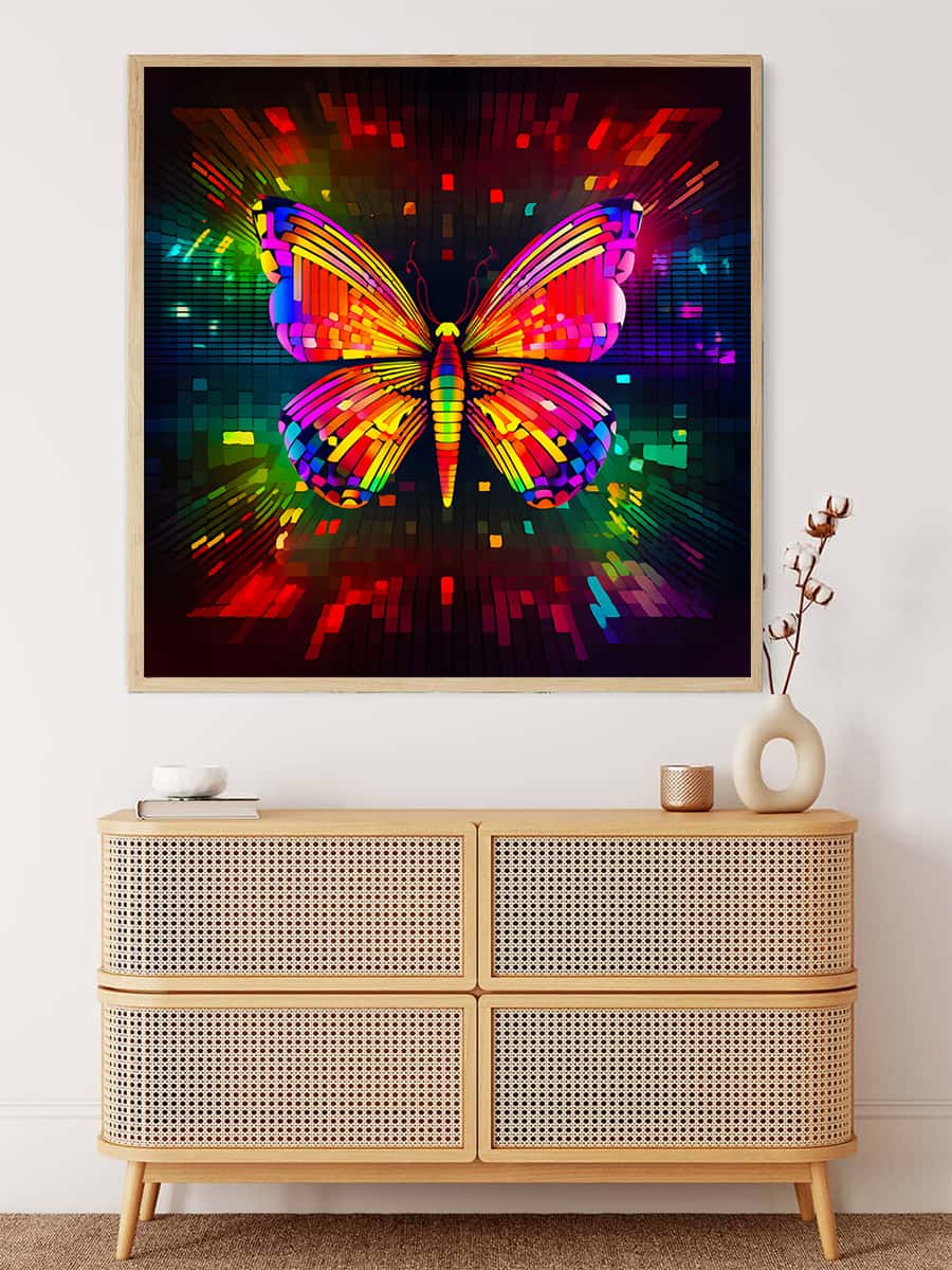 Butterfly Colored Frontal — AB Diamond Painting Kit, product view 3