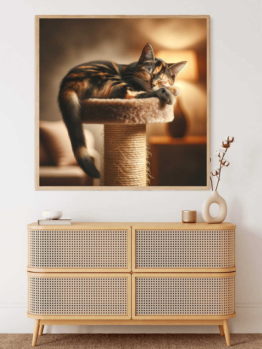 A Cat's Peaceful Sunbath — Diamond Painting Kit, product view 2