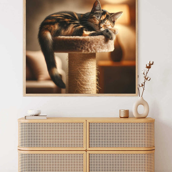 A Cat's Peaceful Sunbath — Diamond Painting Kit, product view 2
