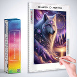 Day and Night Wolf — Diamond Painting Kit, product view 3