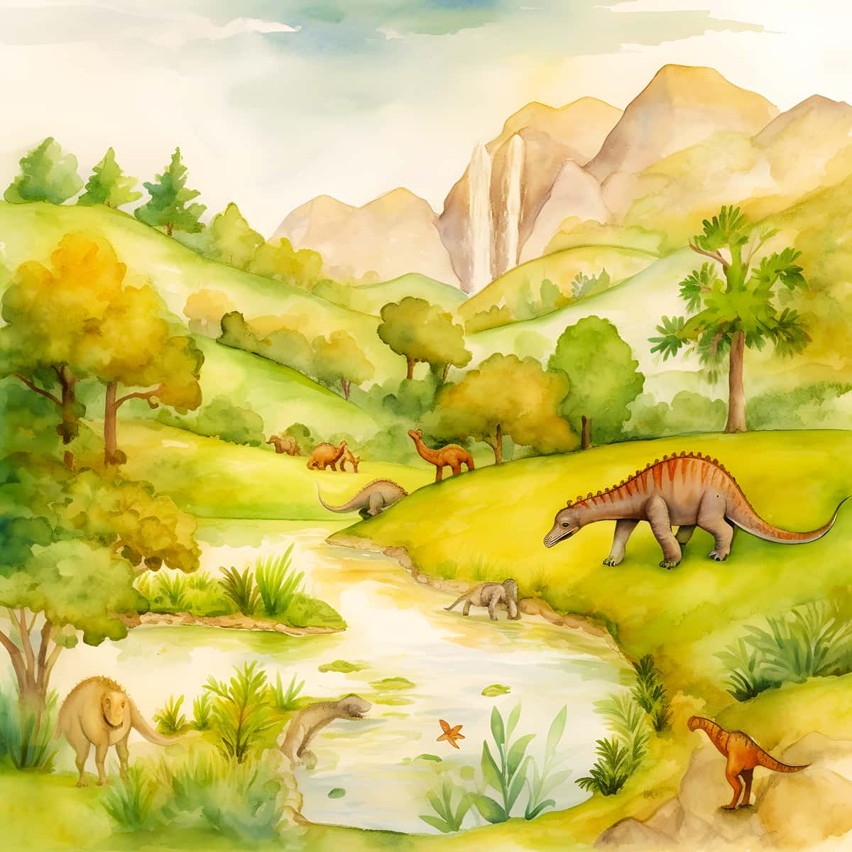 Prehistoric Dinosaur — Diamond Painting Kit design