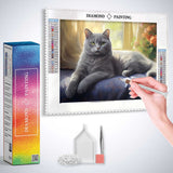 An Elegant Cat in the Sunlight — Diamond Painting Kit, product view 3