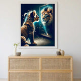 Mirror Image Lion — Diamond Painting Kit, product view 2