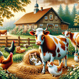 Cows on the Farm — Diamond Painting Kit design