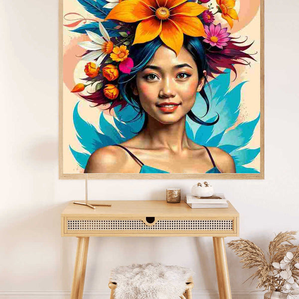 Blossom Beauty — Personalized Portrait Diamond Painting Kit, product view 2
