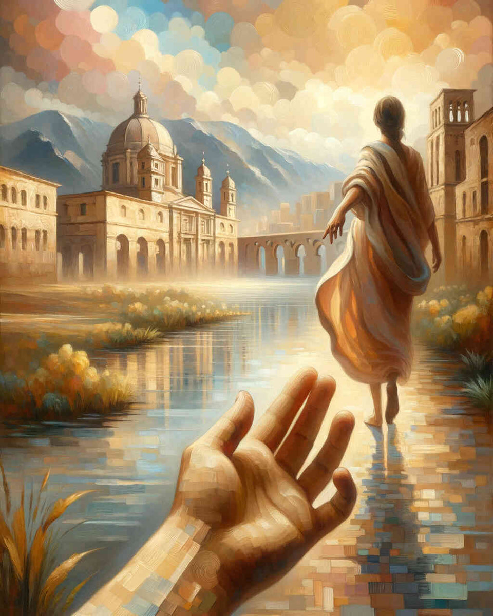 Take my hand and show me the world — Diamond Painting Kit design