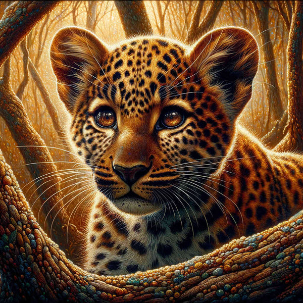 The Leopard Cub — Diamond Painting Kit design