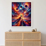 Couple in love in space — Diamond Painting Kit, product view 2