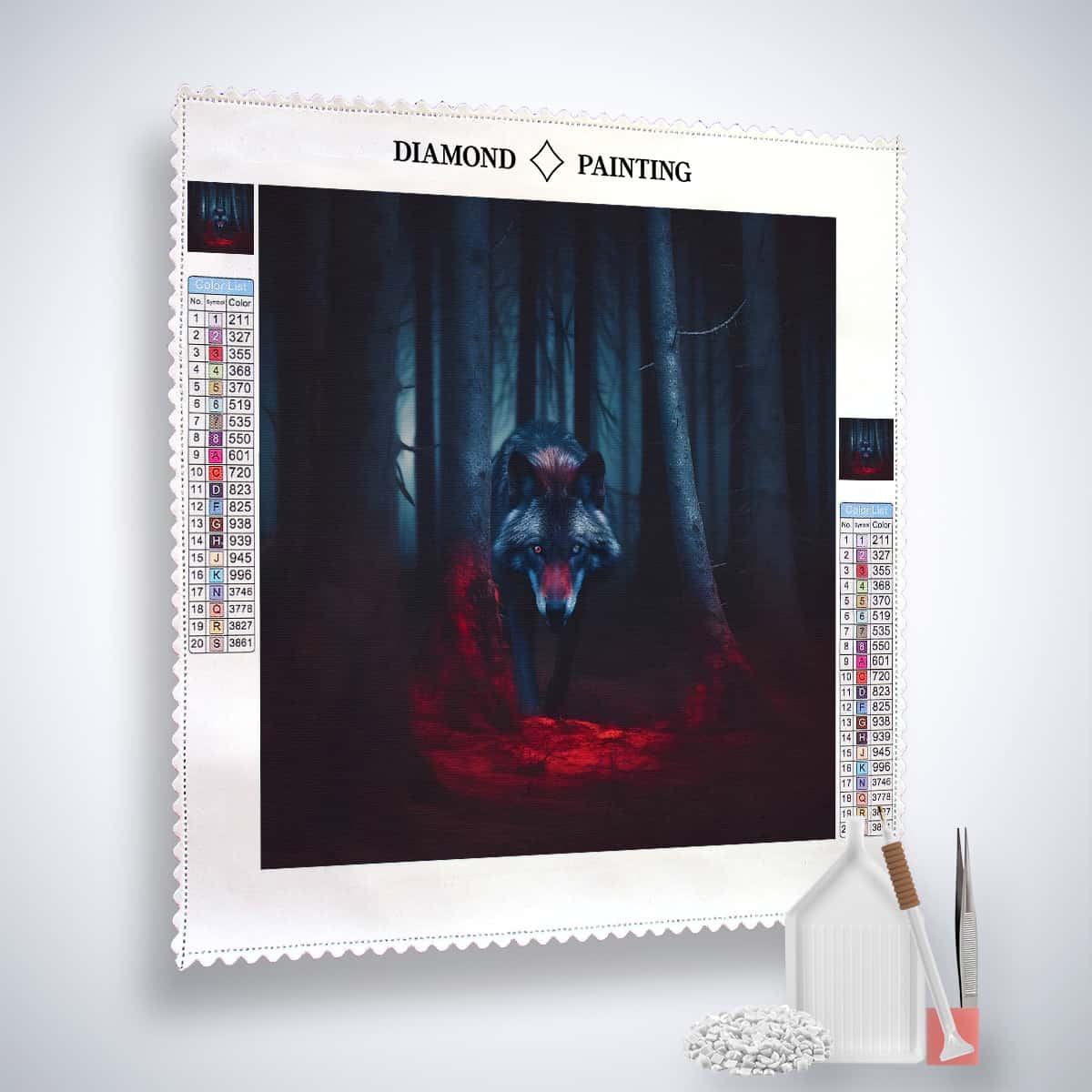 Dangerous Wolf — Diamond Painting Kit, product view 2
