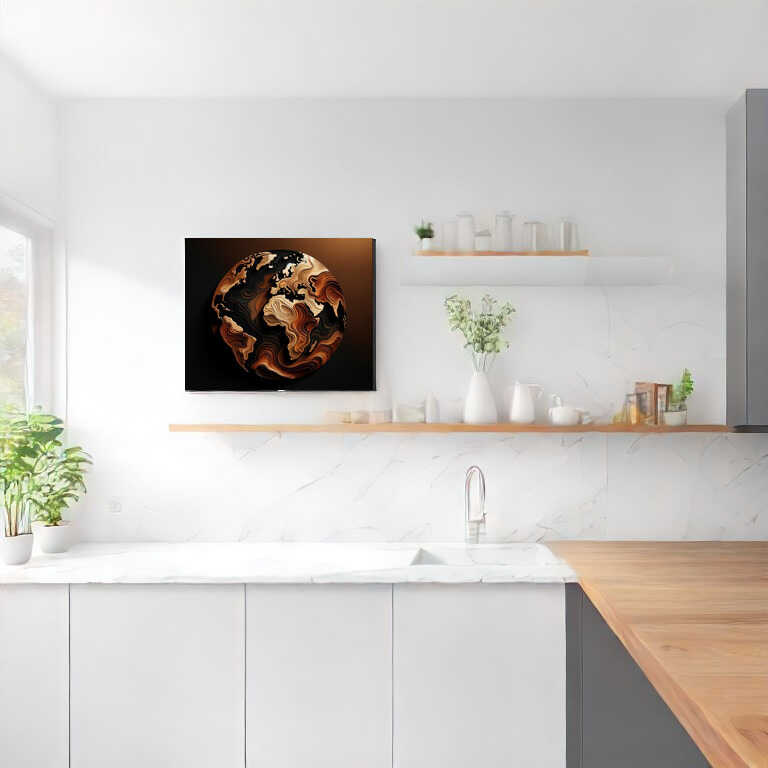Earth in Brown and Black — Diamond Painting Kit, product view 2
