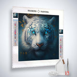 White Tiger Frontal — Diamond Painting Kit, product view 2