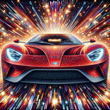 Red Car Front — Diamond Painting Kit design