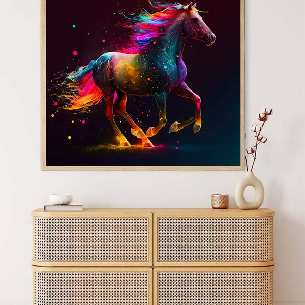 Colorful horse — AB Diamond Painting Kit, product view 3