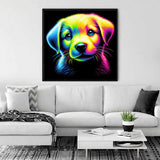 A Puppy's Colorful Awakening — Diamond Painting Kit, product view 2