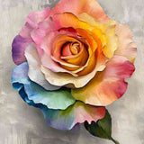 Rainbow Rose — Diamond Painting Kit design