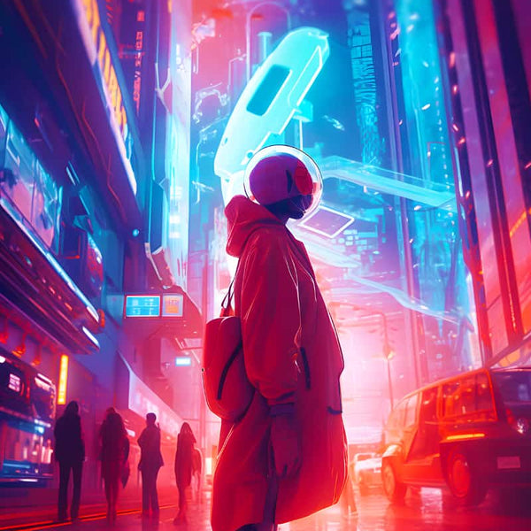 Neon City sideways — AB Diamond Painting Kit design