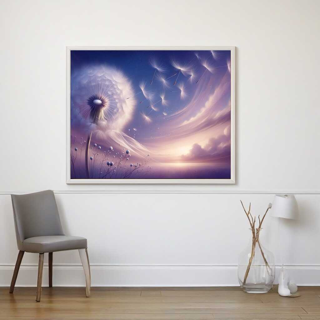 Dandelion beneath a Purple Sky — Diamond Painting Kit, product view 2
