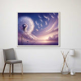 Dandelion beneath a Purple Sky — Diamond Painting Kit, product view 2