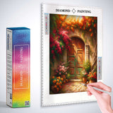 Mediterranean wooden door — Diamond Painting Kit, product view 3