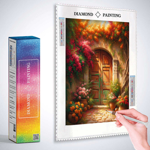 Mediterranean wooden door — Diamond Painting Kit, product view 3