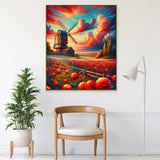 Windmill flower field — Diamond Painting Kit, product view 2