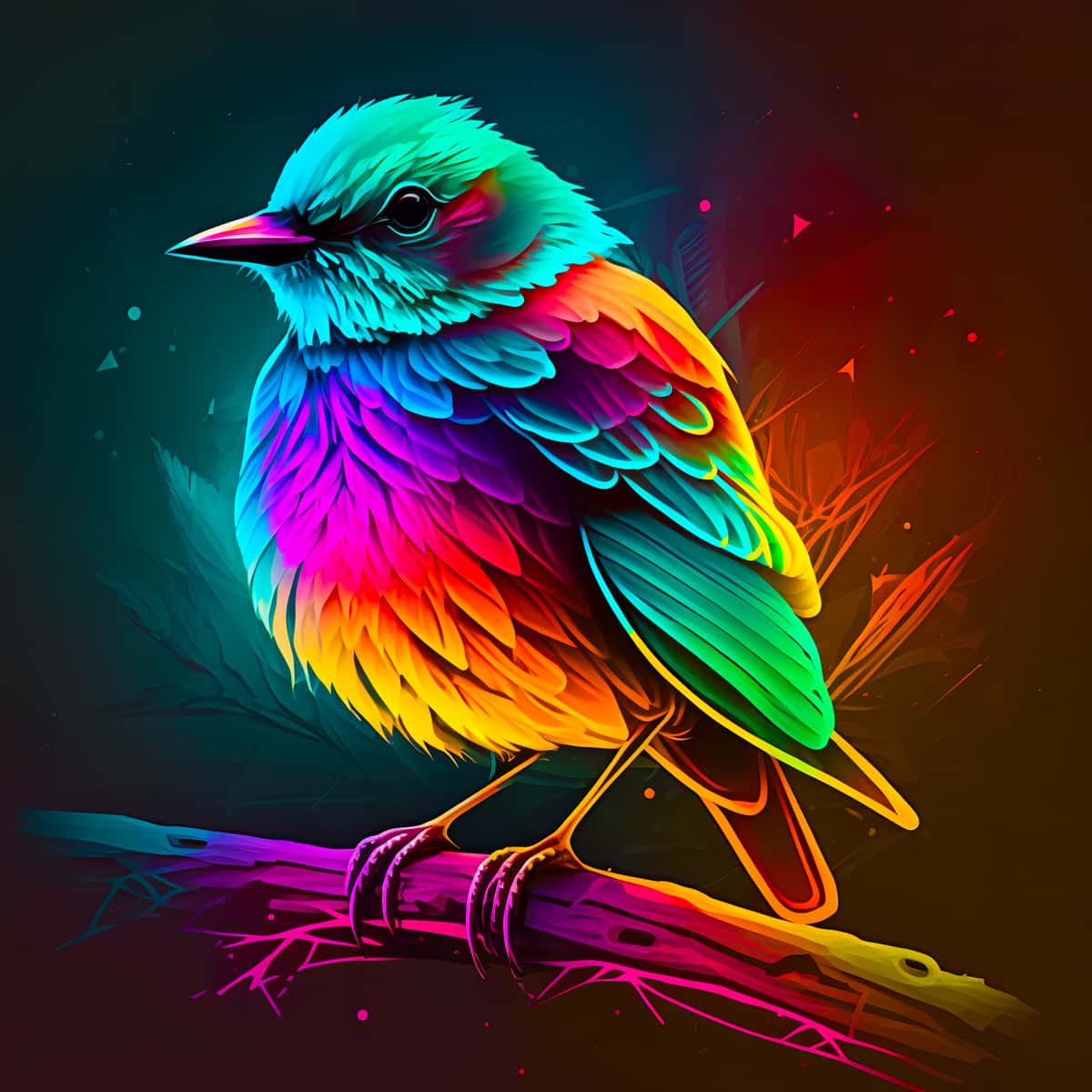 Magic bird colorful — AB Diamond Painting Kit design