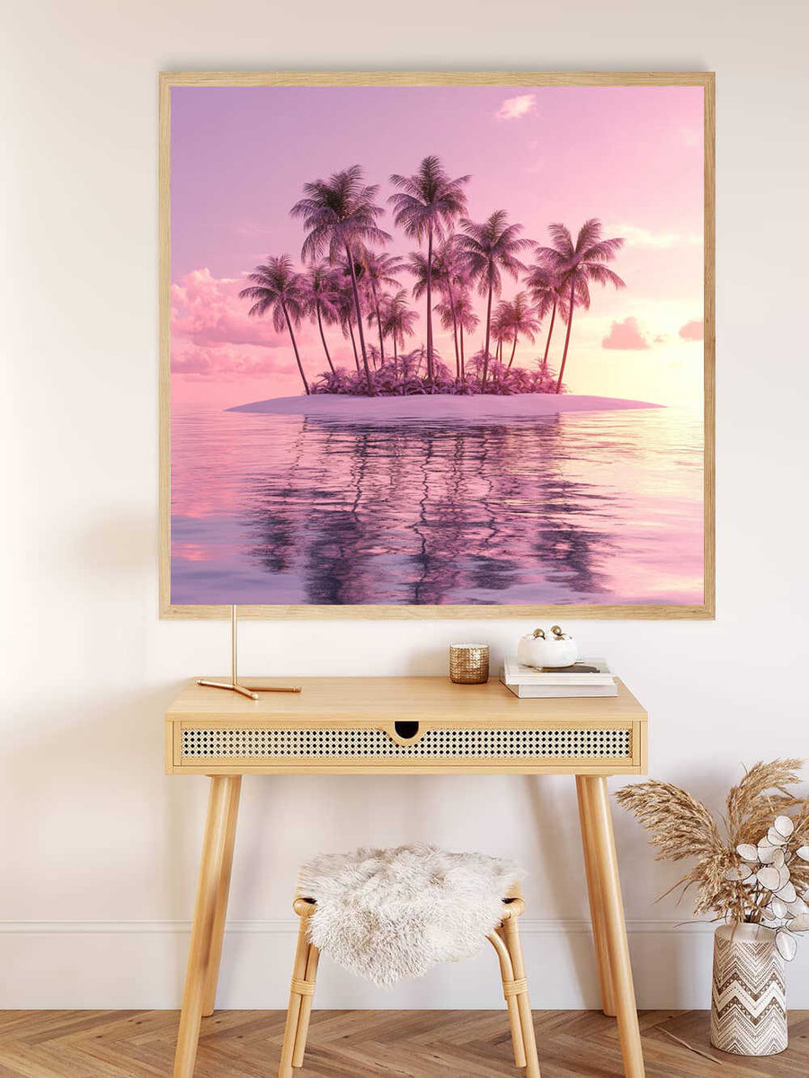 Pink Island Dreams — Diamond Painting Kit, product view 2