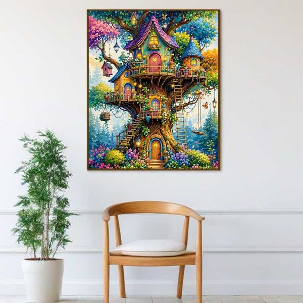 The Enchanted Treehouse (DP-8153) — Diamond Painting Kit, product view 2