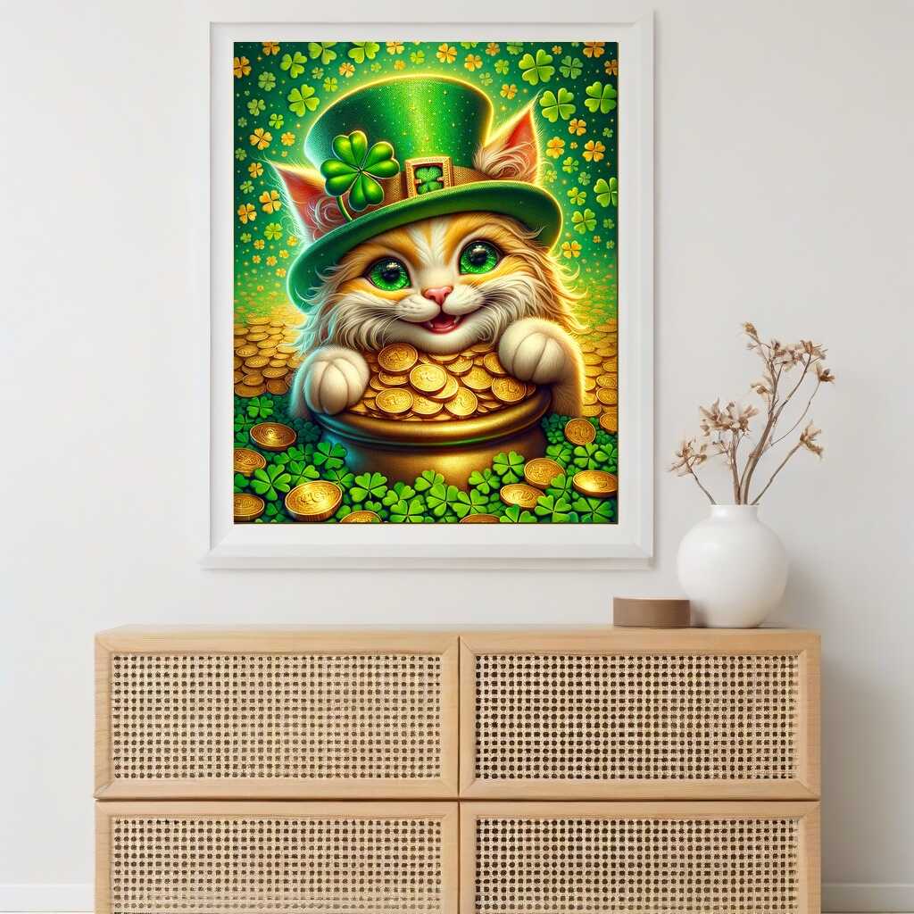 Lucky cat — Diamond Painting Kit, product view 2