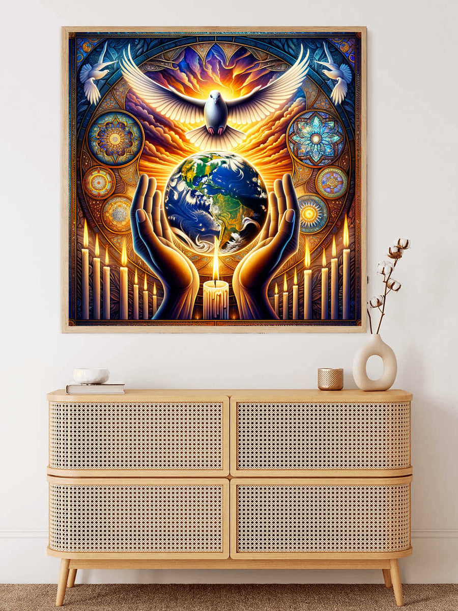 Faith and the Cosmos — Diamond Painting Kit, product view 2