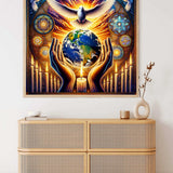 Faith and the Cosmos — Diamond Painting Kit, product view 2