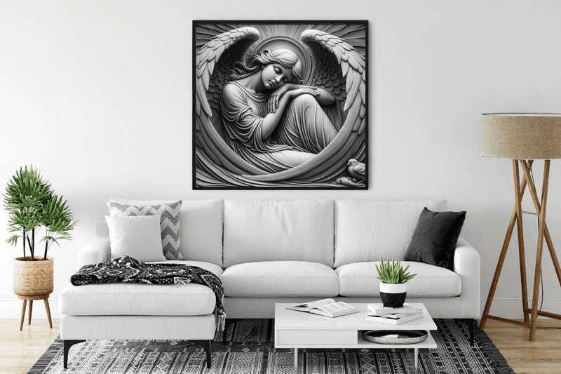 Sleeping angel — Diamond Painting Kit, product view 2