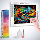 Chameleon Splash, colorful — Diamond Painting Kit, product view 3