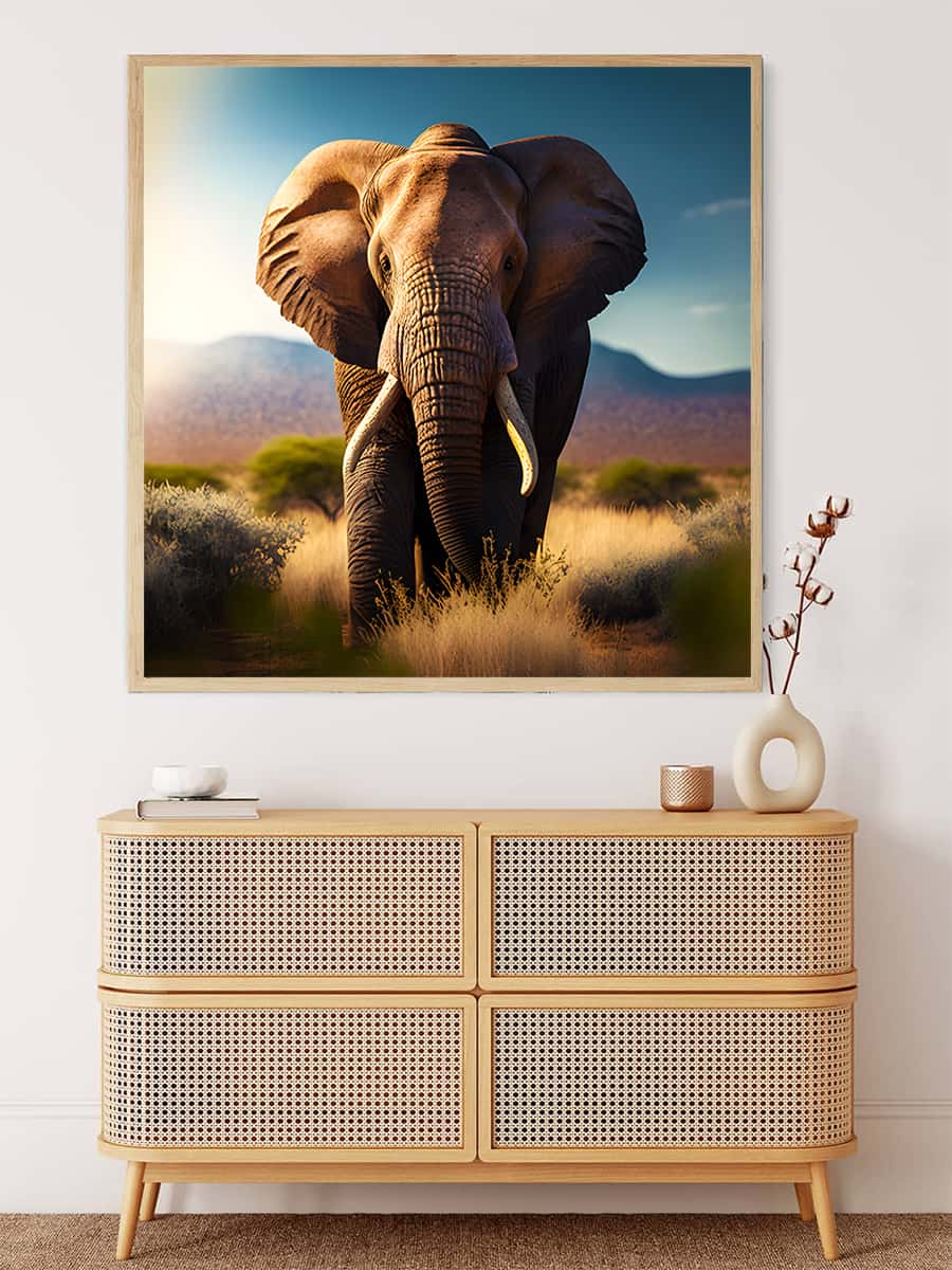 Large Elephant Frontal — Diamond Painting Kit, product view 3