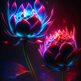 Flower heads at night — Diamond Painting Kit design